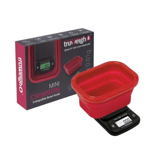 TruWeigh Mini Crimson Digital Silicone Bowl Scale 100g x 0.01g