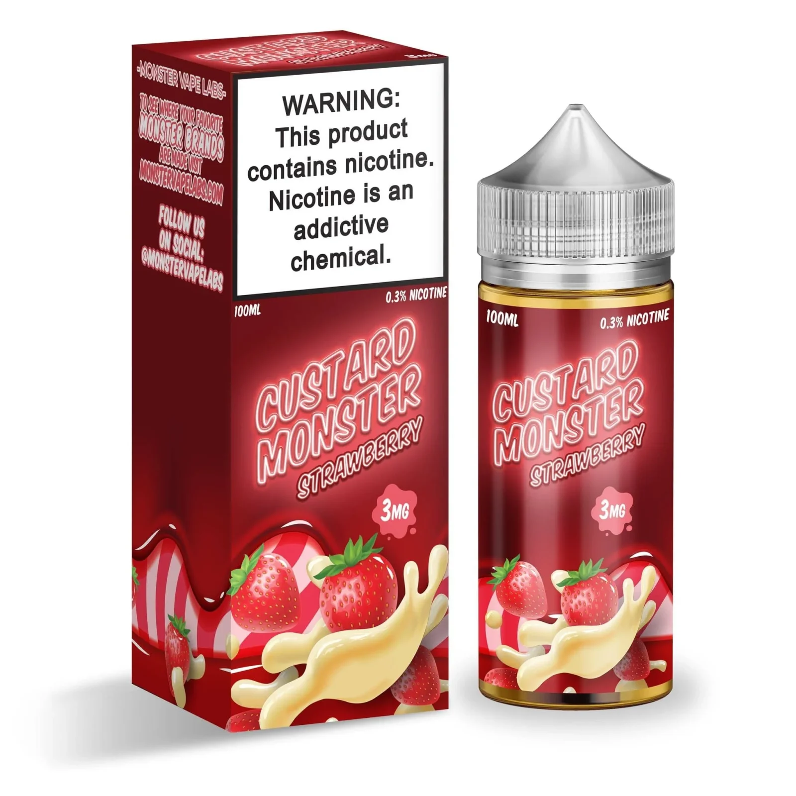Strawberry - Custard Monster - 100mL