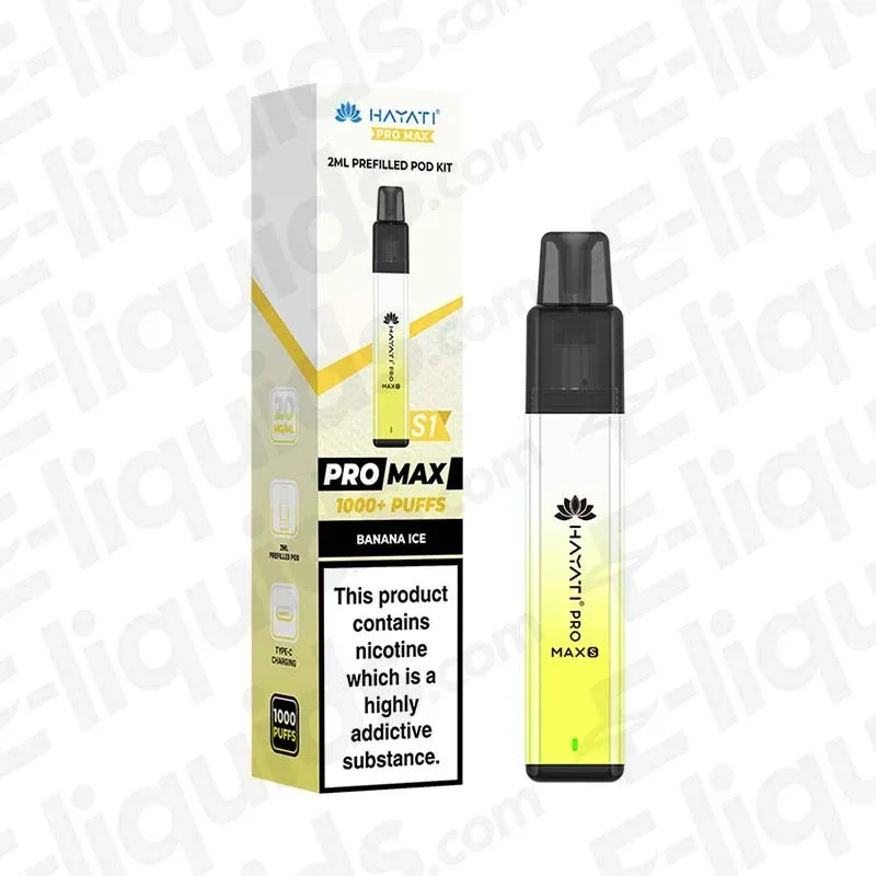 Hayati Pro Max S1 Banana Ice Prefilled Pod Kit