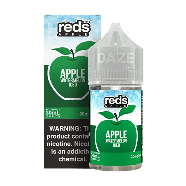 Apple Watermelon ICED SALT - Red's Apple E-Juice by 7 Daze - 30mL