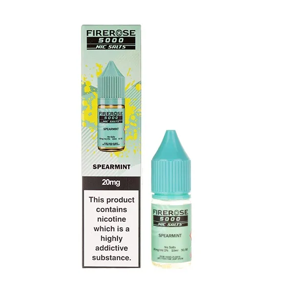 Spearmint Nic Salt E-Liquid by Elux Firerose 5000