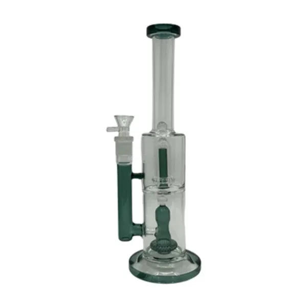 14" Stacked Showerhead Percolator Glass Water Pipe