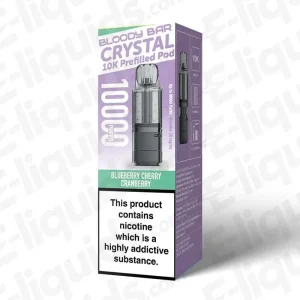 Bloody Bar Crystal 10K Blueberry Cherry Cranberry Prefilled Pod