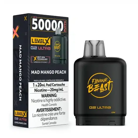 Level X Flavour Beast G2 Ultra Mad Mango Peach (6/box)