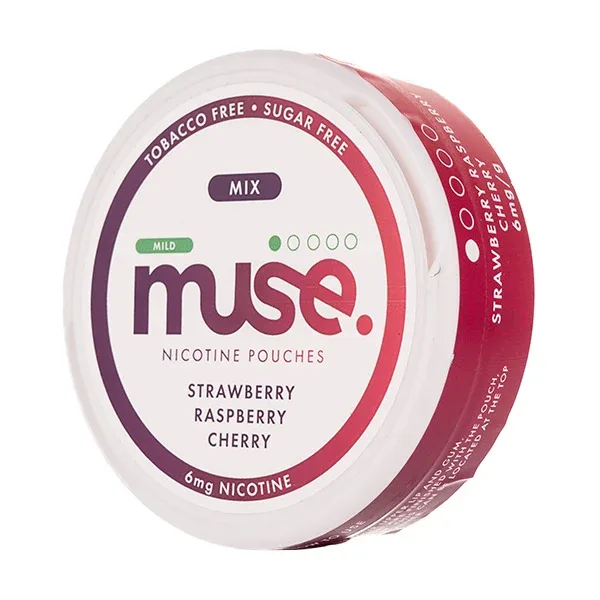 Strawberry Raspberry Cherry Nicotine Pouches by Muse