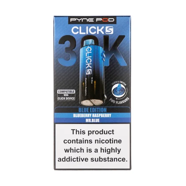 Blue Edition Click S 30K Prefilled Pods by Pyne Pod