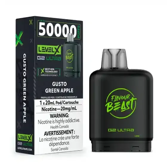 Level X Flavour Beast G2 Ultra Gusto Green Apple (6/box)