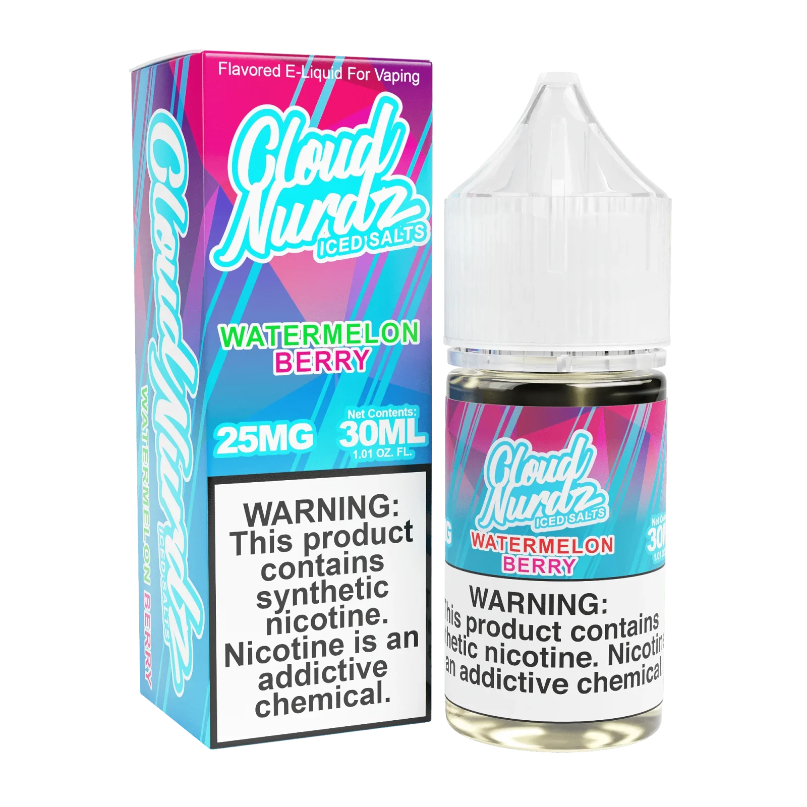 ICED Watermelon Berry SALT - Cloud Nurdz - 30mL