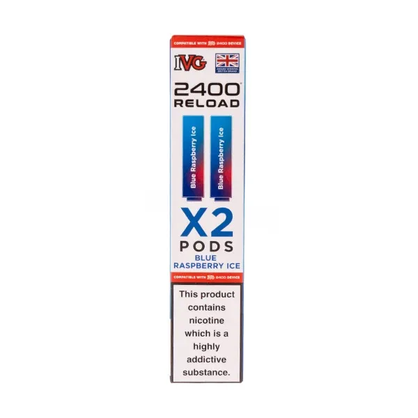 Blue Raspberry Ice IVG 2400 Reload Replacement Pods - 2 Pack