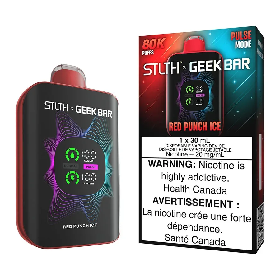 STLTH X Geek Bar Disposable Vape Device - Red Punch Ice
