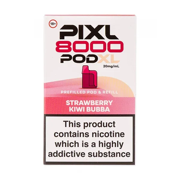 Strawberry Kiwi Bubba Pixl 8000 Prefilled Pod + Refill Pack