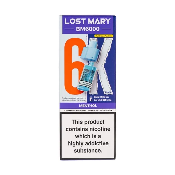 Menthol BM6000 Prefilled Pod + Refill by Lost Mary - Image 2