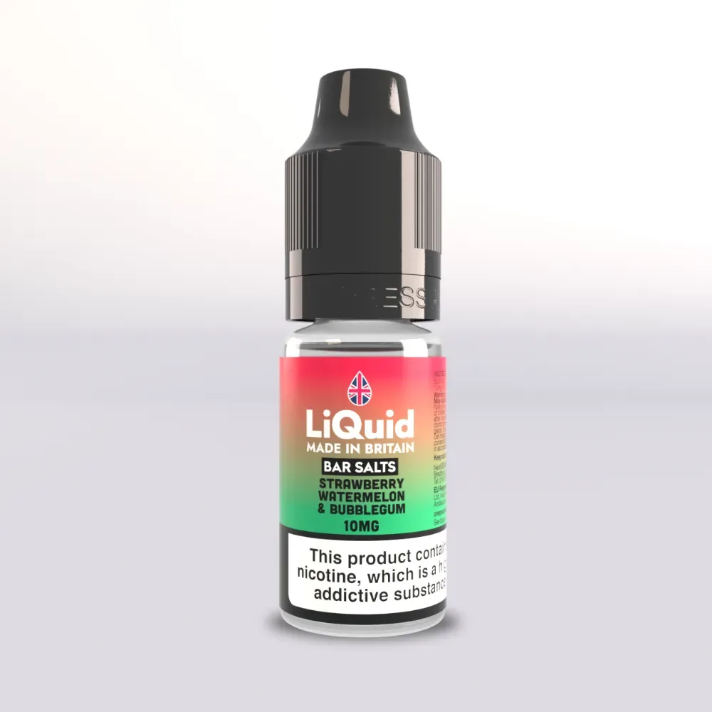 Strawberry, Watermelon & Bubblegum Ice - Nicotine Salt Vape Juice - Image 2