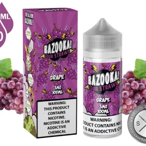 Grape BAZOOKA SOUR STRAWS 100ml