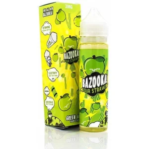 Green Apple Sour Straws by Bazooka Vape - 60mL