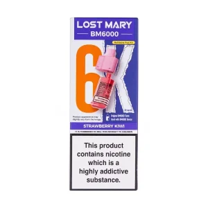 Strawberry Kiwi BM6000 Prefilled Pod + Refill by Lost Mary