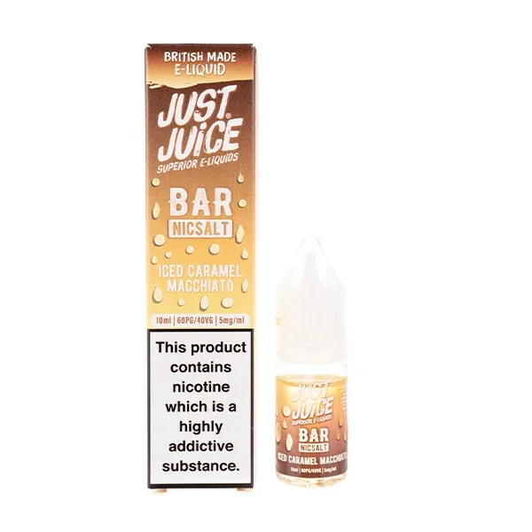 Iced Caramel Macchiato Bar Nic Salt E-Liquid by Just Juice