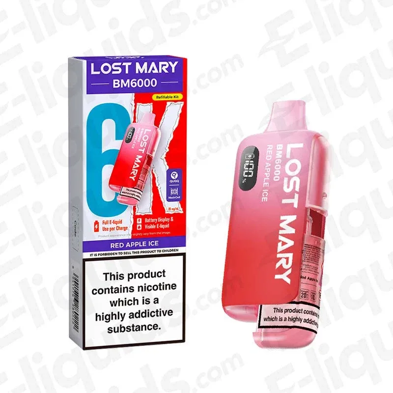 Lost Mary BM6000 Red Apple Ice Prefilled Pod Kit