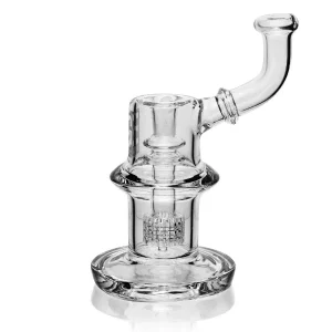 7" Crystal Glass Grid Mini Rig