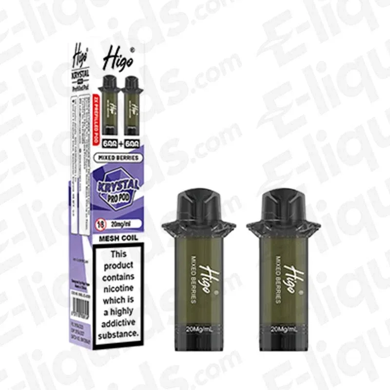 Higo Krystal Pro 600 Mixed Berries Prefilled Pods 2 Pack