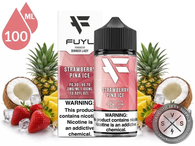 Strawberry Pina Ice FUYL By Dinner Lady 100ml