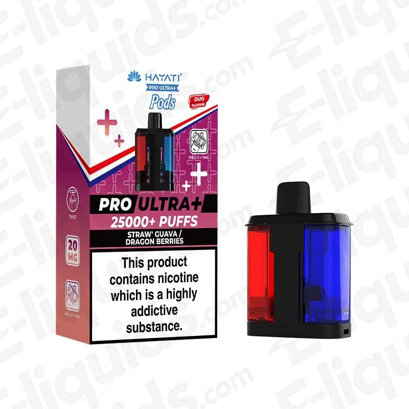 Hayati Pro Ultra+ 25K Straw Guava / Dragon Berries Prefilled Pod - Image 2