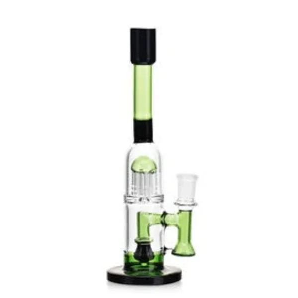 9" Double Perc Dry Herb Glass - Image 2