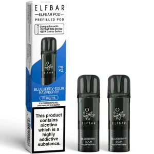 Blueberry Sour Raspberry Elf Bar 600 Pods (x2)