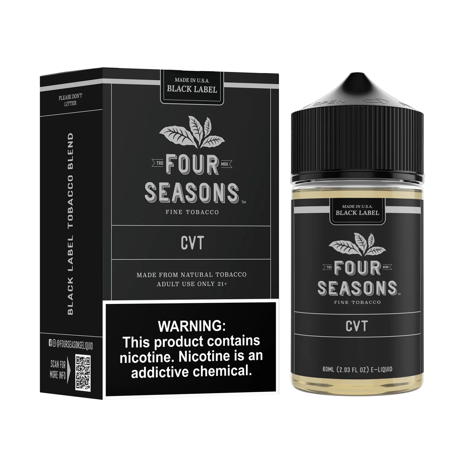 Four Seasons E-liquids - Black Label - CVT - 60ml