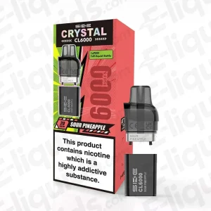 SKE Crystal CL6000 Sour Pineapple Prefilled Pod