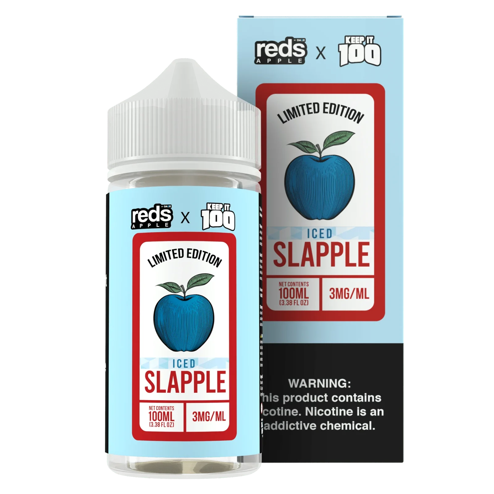 ICED Slapple - Red's Apple E-Juice x Keep It 100 - 100mL