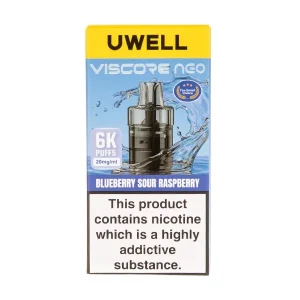 Blueberry Sour Raspberry Viscore Neo 6K Prefilled Pod + Refill by Uwell