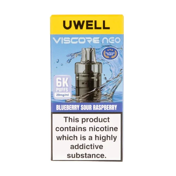 Blueberry Sour Raspberry Viscore Neo 6K Prefilled Pod + Refill by Uwell