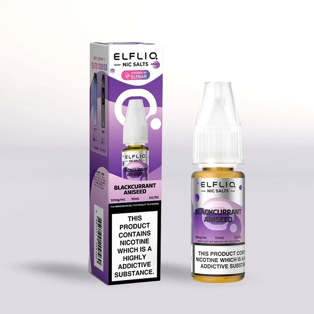Elf Bar ElfLiq Blackcurrant Aniseed Nic Salt E-Liquid - Image 2