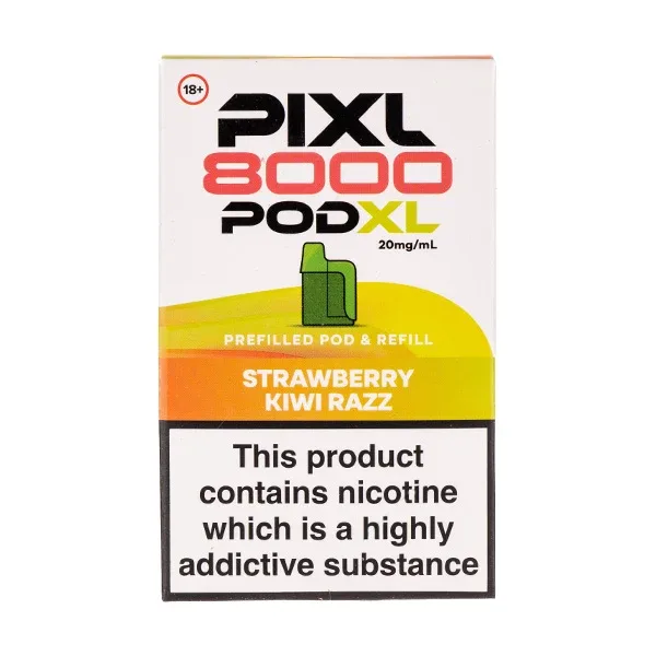 Strawberry Kiwi Razz Pixl 8000 Prefilled Pod + Refill Pack