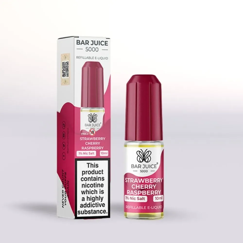 Strawberry Cherry Raspberry Nic Salt E-Liquid by Bar Juice 5000
