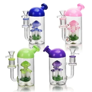 5.5" Mini Mushroom Glass Water Pipe w/ 14mm Bowl