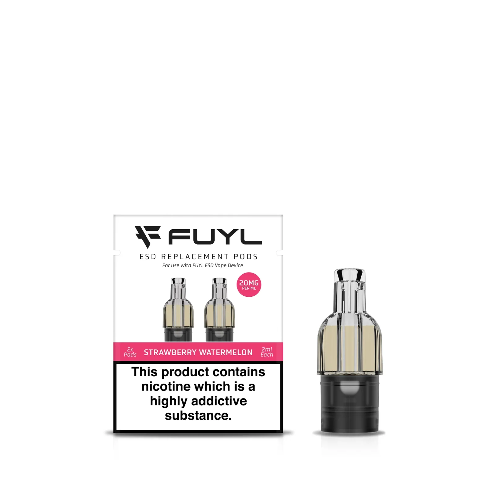 2 Pack - Strawberry Watermelon FUYL ESD Pods - Image 2