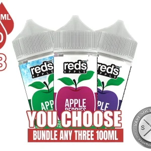 Reds Apple E-Juice By 7 Daze Bundle 3x100ml (300ml)