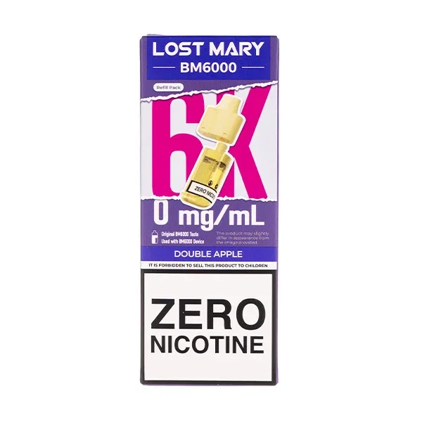 Double Apple BM6000 Prefilled Pod + Refill by Lost Mary