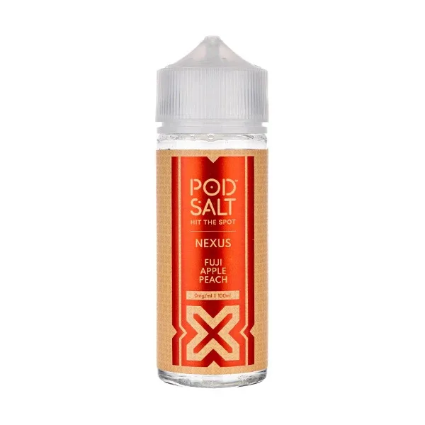 Fuji Apple Peach 100ml Shortfill E-Liquid by Pod Salt Nexus