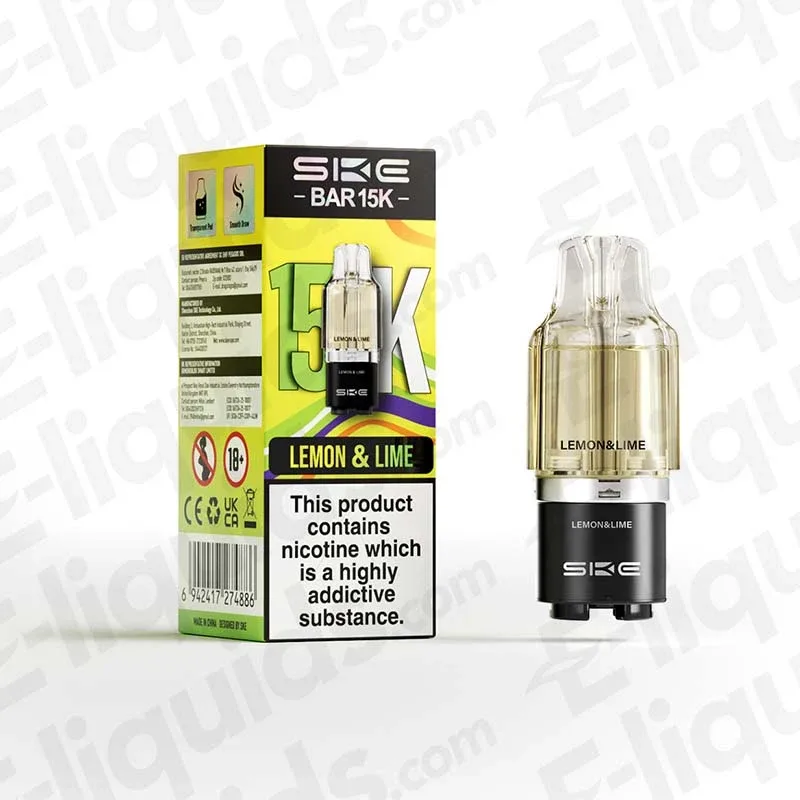 SKE Bar 15K Lemon & Lime Prefilled Pod