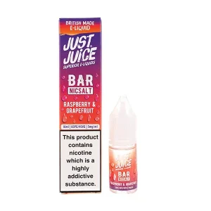 Raspberry & Grapefruit Bar Nic Salt E-Liquid by Just Juice