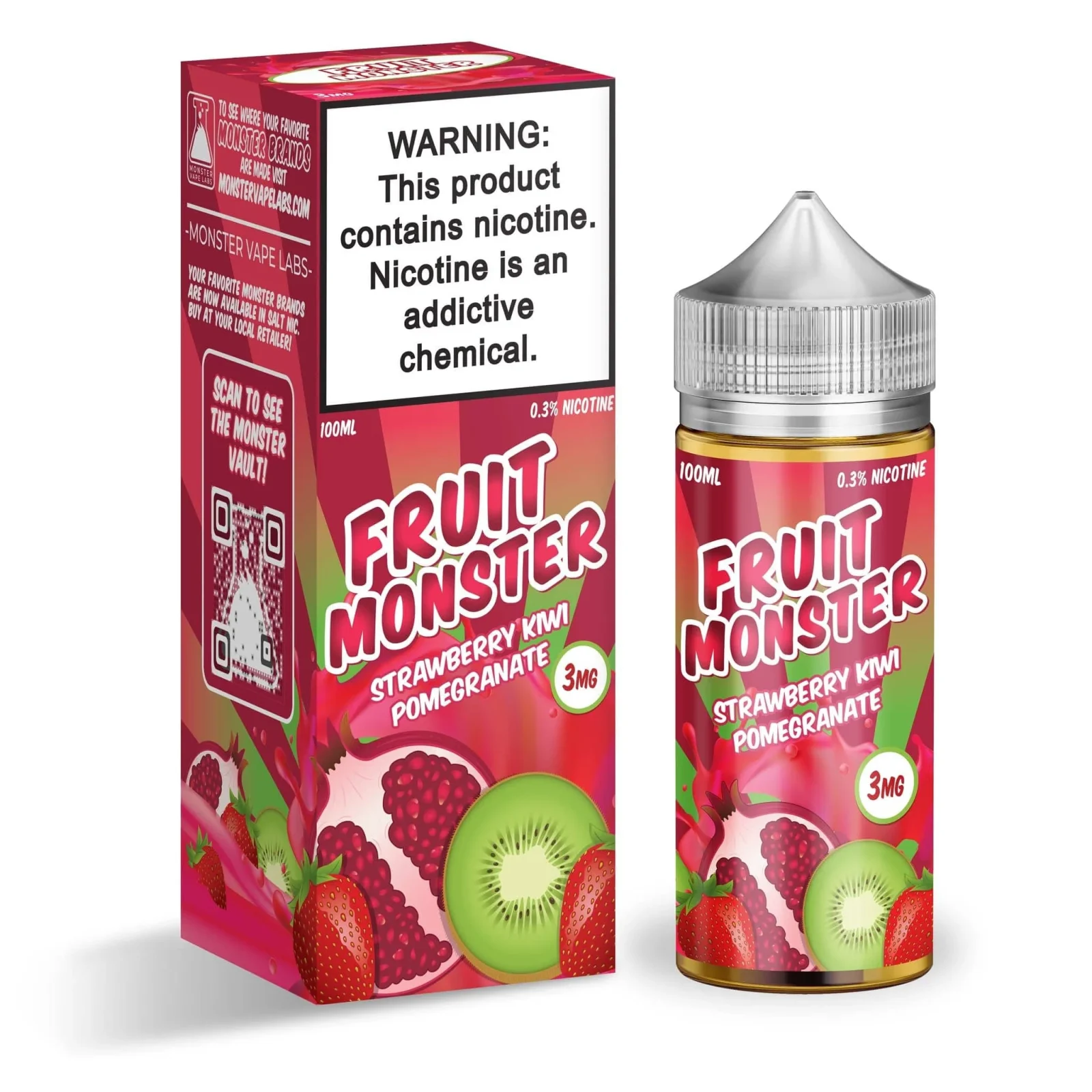 Strawberry Kiwi Pomegranate - Fruit Monster - 100mL