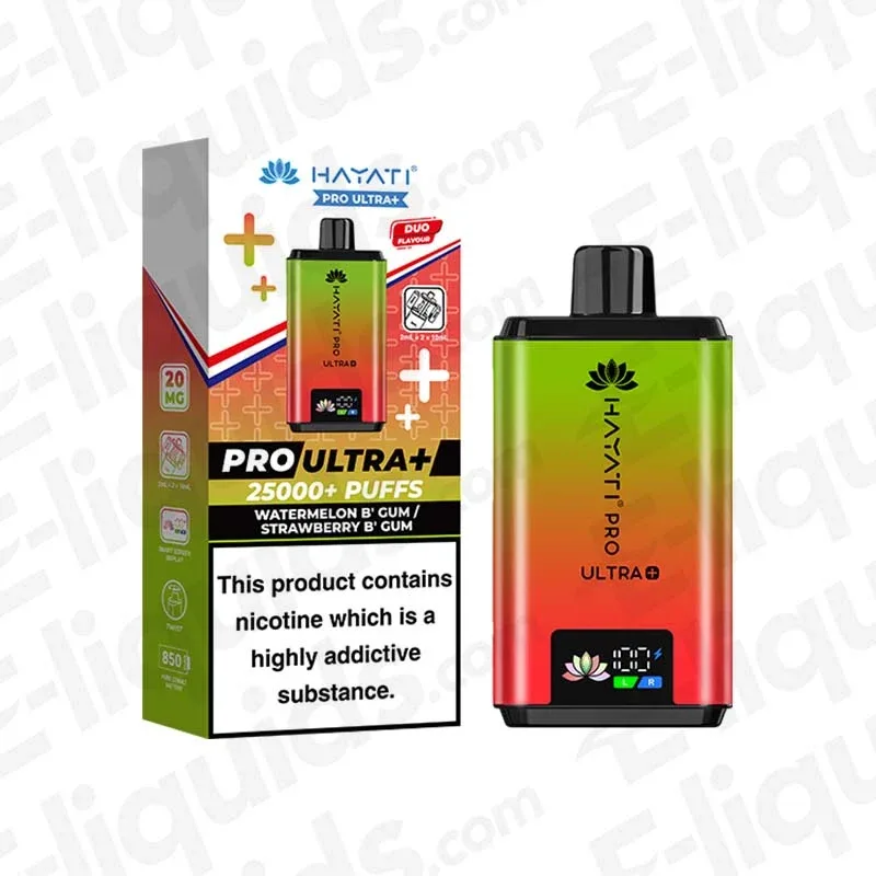 Hayati Pro Ultra+ 25K Watermelon B' Gum / Strawberry B' Gum Prefilled Pod Kit