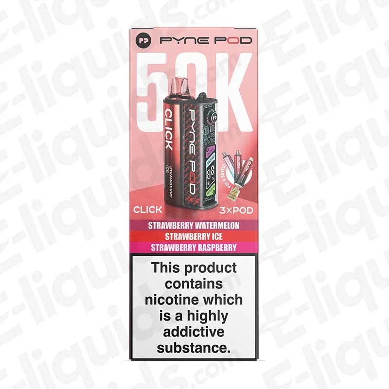 Pyne Pod Click 50K Strawberry Edition Prefilled Pod Kit