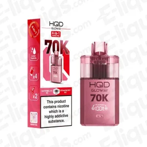 HQD Glow Air 70K Watermelon BG-Strawberry BG Prefilled Pod Kit