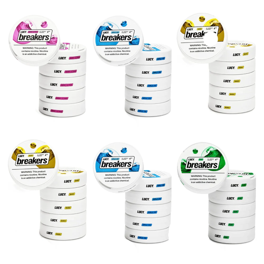 Lucy Breakers Nicotine Capsule Pouches (15ct Can)(5-Can Pack)