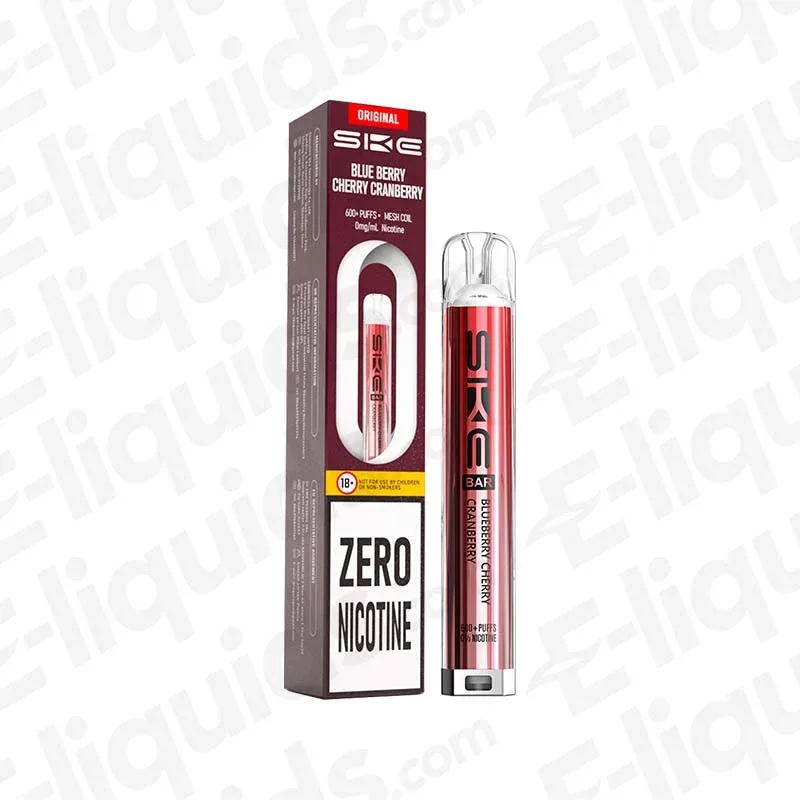 SKE Bar 600 0mg Blueberry Cherry Cranberry Prefilled Pod Kit