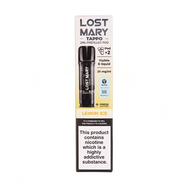 Lemon Ice Tappo Prefilled Pods by Lost Mary